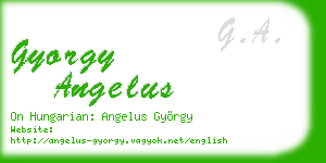 gyorgy angelus business card